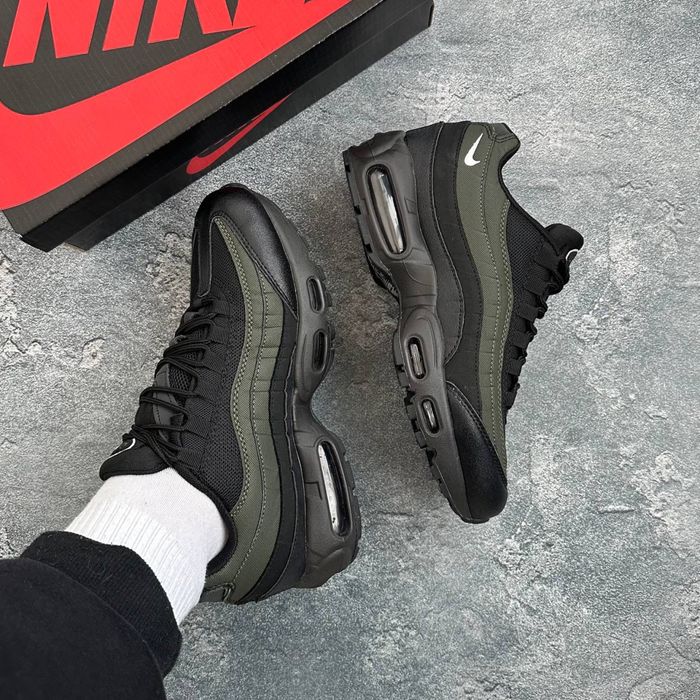 ТОП! Кросівки Nike Air Max 95 Black Olive green 41 42 43 44 45