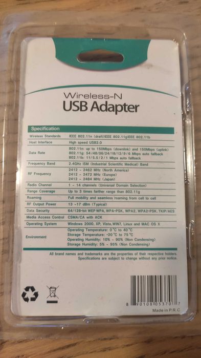Wireless-N USB Adapter443068651993180162