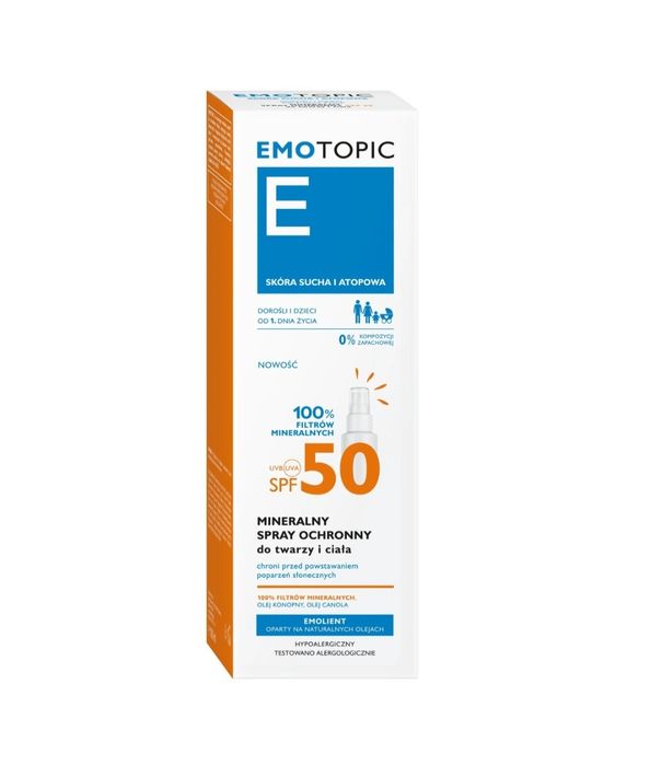 Emotopic Mineralny spray ochronny Spf 50, 100 ml