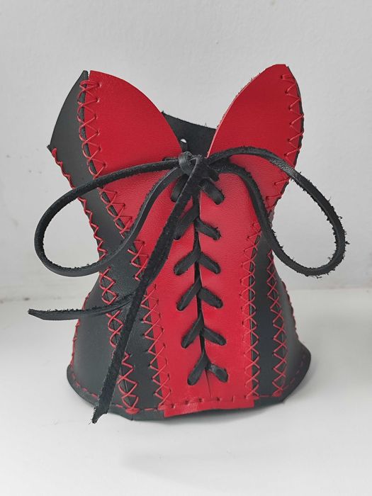 Підставка стакан для ручок з шкіри шкіряна.Кожаный чехол футляр корсет