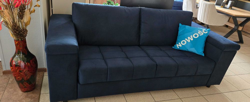 Sofa ANGEL "stelaż włoski" spanie na materacu pojemniki w bokach