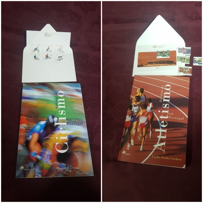 Livros da Historia do ciclismo e atletismo