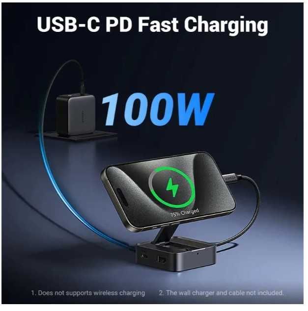 Док-станція  UGREEN 4 in 1  CM801 HDMI 4K 60Hz PD-100W HUB