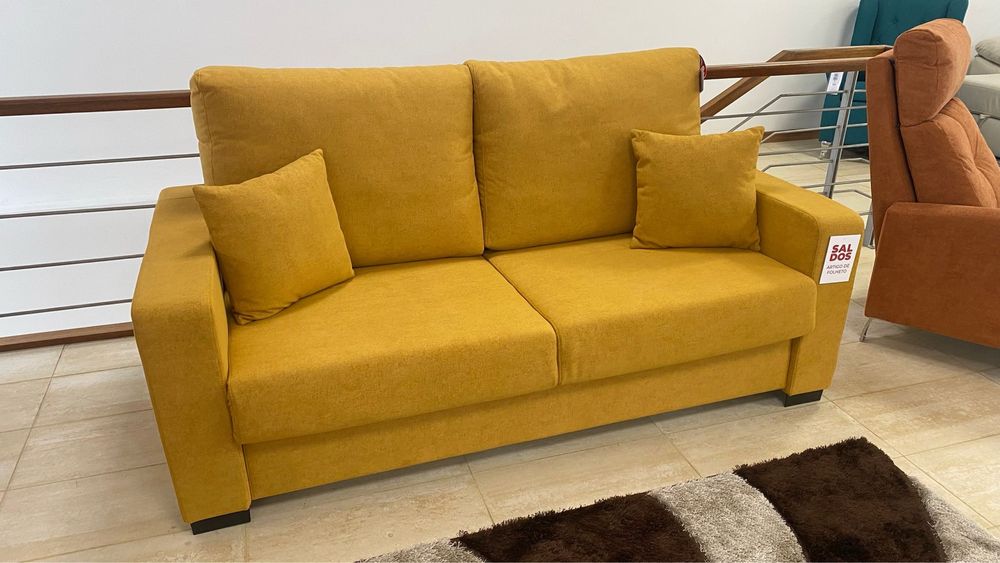 Sofá-Cama Italiano OK Sofás EVA | 3 Lugares | Cama de Casal | Como Novo