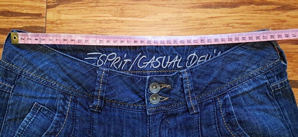 Jeansy rybaczki 3/4 Esprit