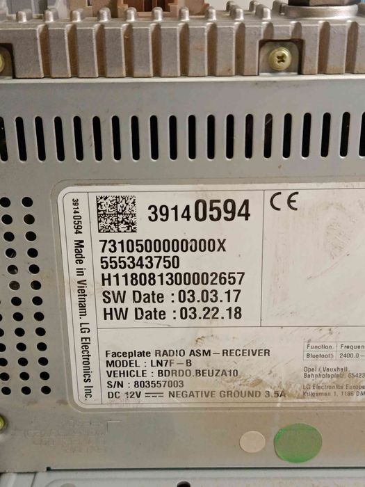 Rádio / auto-rádio OPEL Corsa E