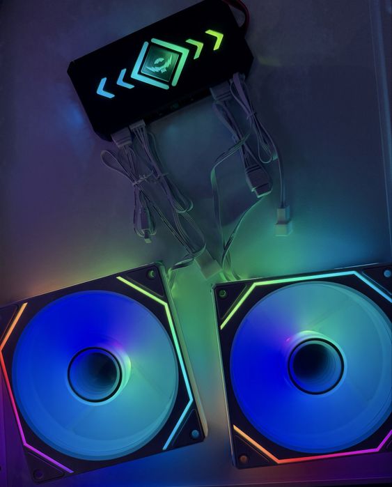 ARGB 120mm Кулер корпуса Чорний/Білий Upsiren  UF4 Prism Pro 6