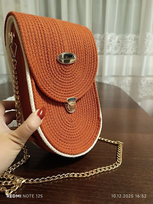 Сумка кросбоді handmade з бавовняного шнура