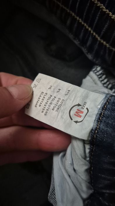 Melly&Co spodnie baggy M jeansy wysoki stan obniżony krok