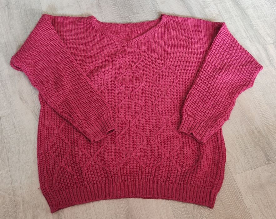 Sweter damski L różowy