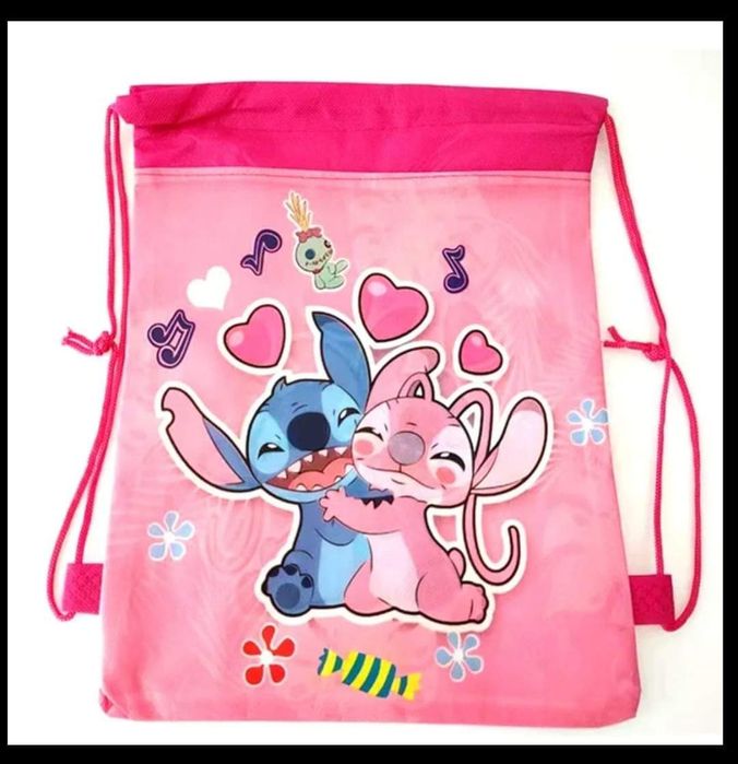Saquinhos tipo mochila - Stitch