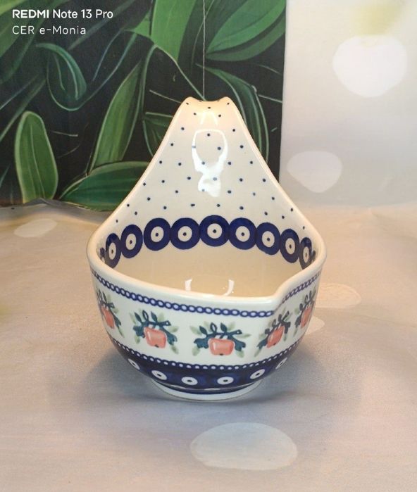 Czerpak kokilka miska ceramiczna Bolesławiec