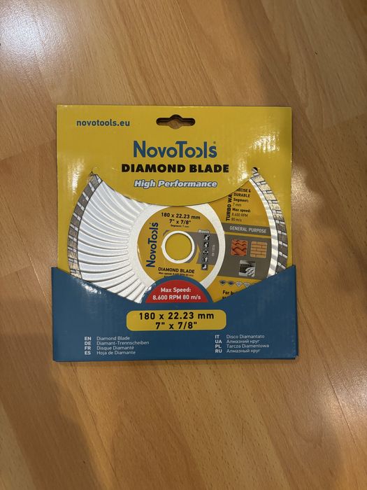 Диск алмазный NovoTools Basic 180 мм*7 мм*22,23 мм Сегмент