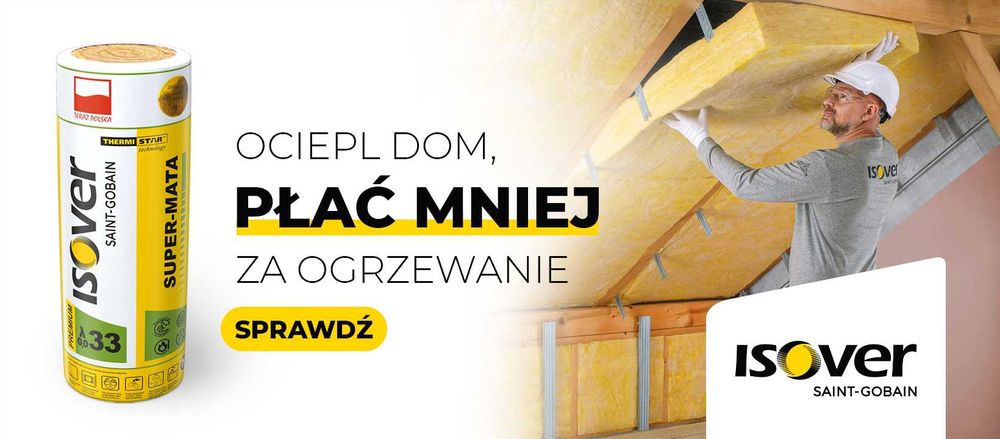 Wełna mineralna Isover Super-Mata 033 gr. 100mm