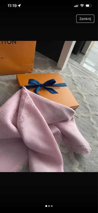 NOWA chusta LV w kolorze pudrowego różu.