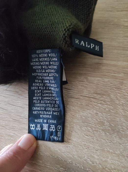 Rękawice długie Ralph Lauren wool Merynos