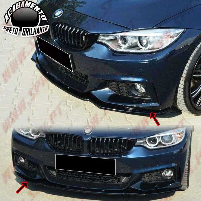 Portes Grátis - Lip / Spoiler BMW F32 / F33 / F36 - Preto Brilhante