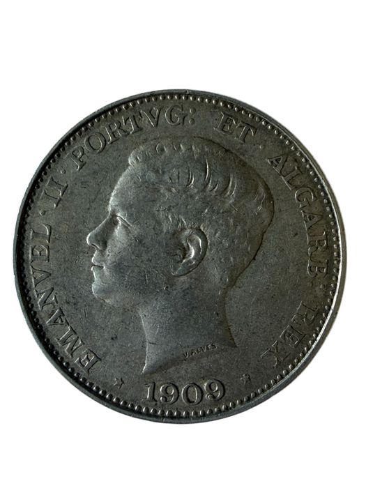 Moeda de 500 Reis de D. Manuel II de 1909