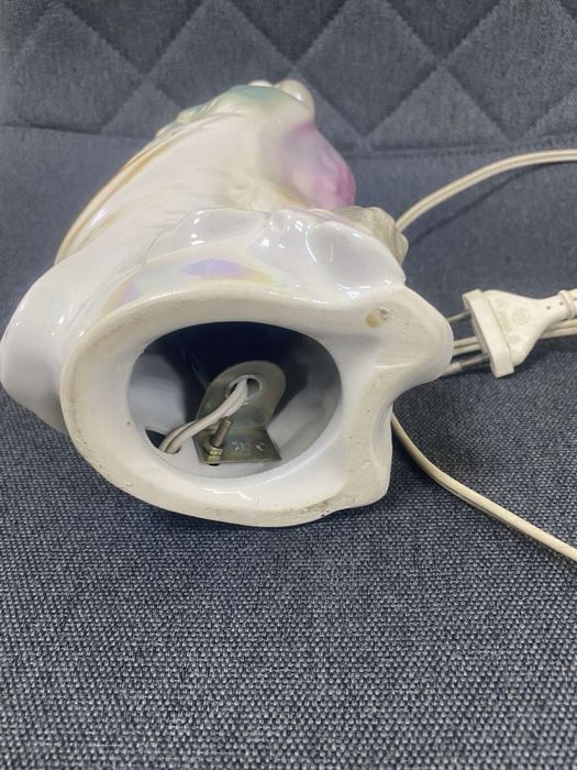 Светильник старинный фарфор . Попугай