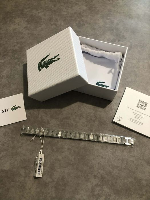 Bransoletka męska Lacoste Metropole srebrna