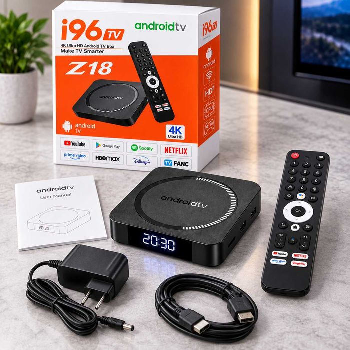 Смарт ТВ приставка 4/32 ГБ Android 4K Wi-Fi 5 ГГц для старого телевизора TV Box Allwinner H618 HDMI LAN USB медиаплеер для YouTube IPTV кино smart tv