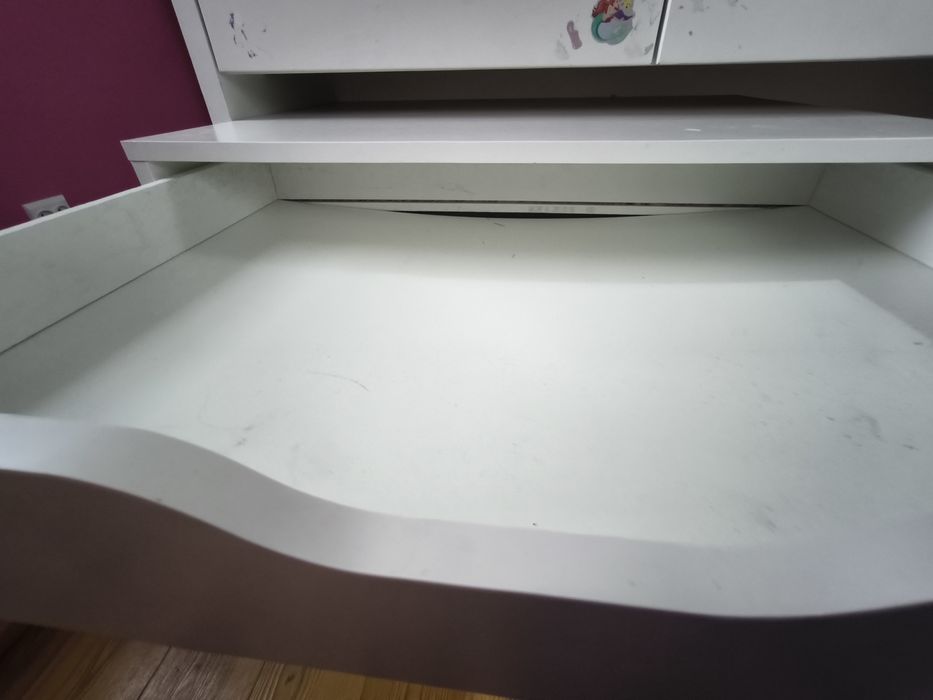 Biurko z komodą biała Ikea