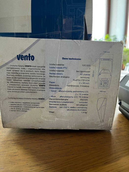 2 używane drukarki fiskalne VENTO Novitus