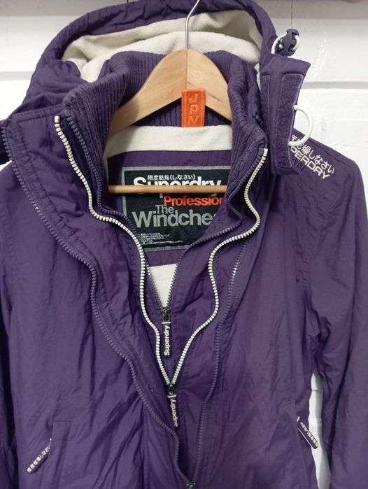 fioletowa japońska kurtka damska 3warstwy sportowa marki Superdry r. M