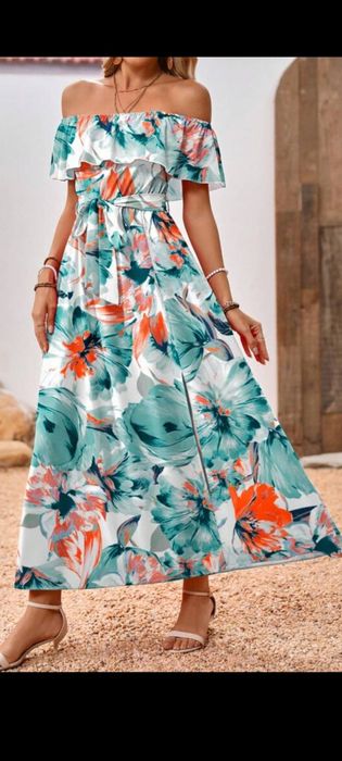 Sukienka z kwiatowym nadrukiem roz.XL