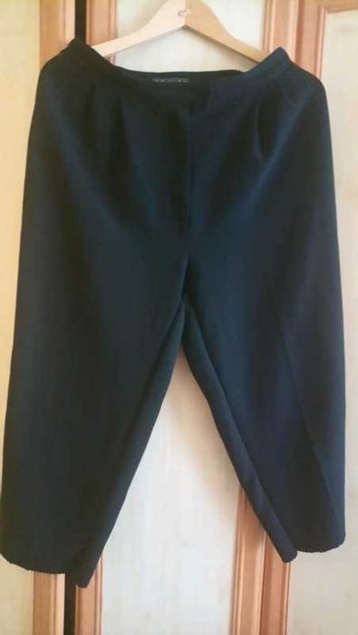 Czarne markowe eleganckie spodnie typu rybaczki w rozmiarze XL