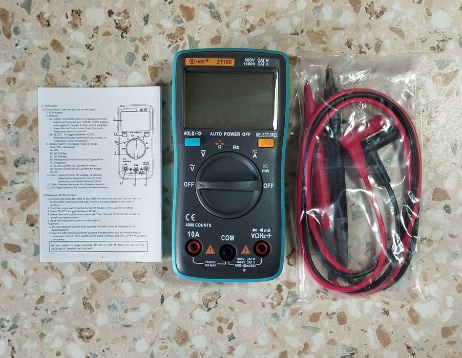 Цифровий мультіметр ZT-100  ZT-102L Новінка!