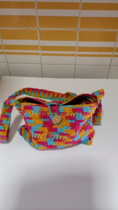 Bolsa em crochê 100% algodão