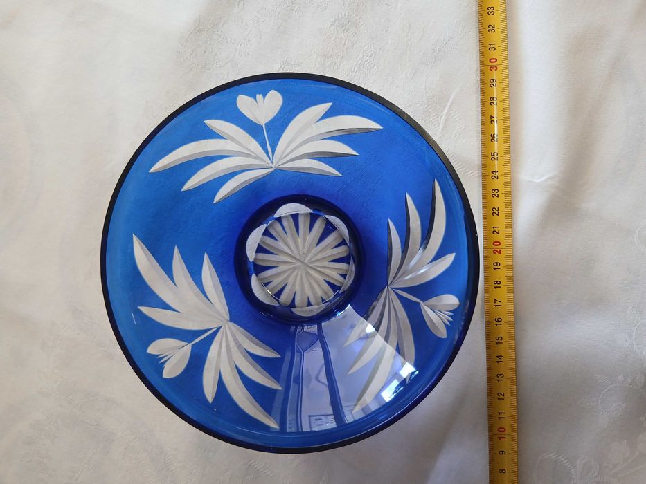 Салатник кобальтового скла