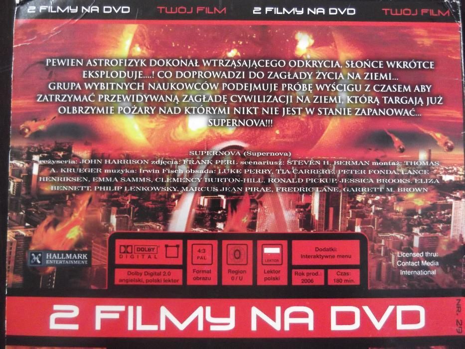 Supernova oraz Morderstwo na ulicy Morgue,2 filmy dvd, klasyka kina