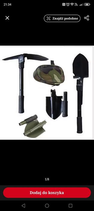 Saperka łopata biwakowa wędkarska czarna