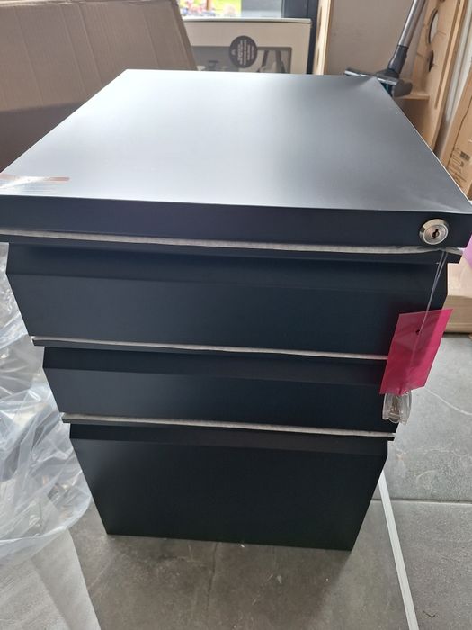 Yitahome armario szafka pod biurko metalowa z kluczykiem 3 szuflady