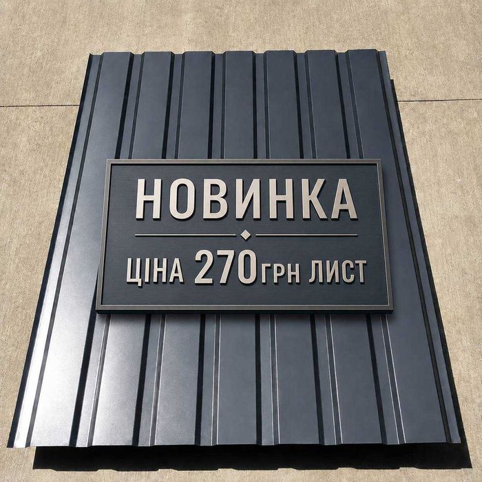 Супер ЦІНА! Профнастил В НАЯВНОСТІ самий ТРЕНДОВИЙ колір - ГРАФІТ