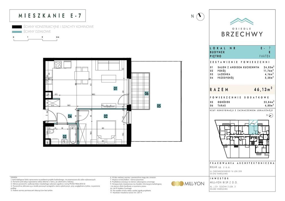 2-pokojowe mieszkanie 46m2 + taras Bez Pośredników