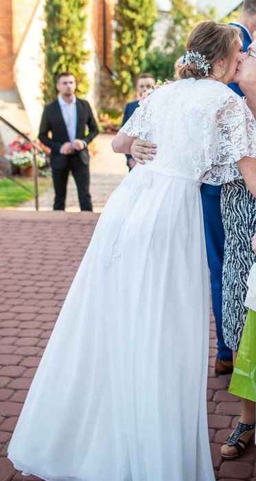 suknia ślubna boho koronka 34 trendyol sesja