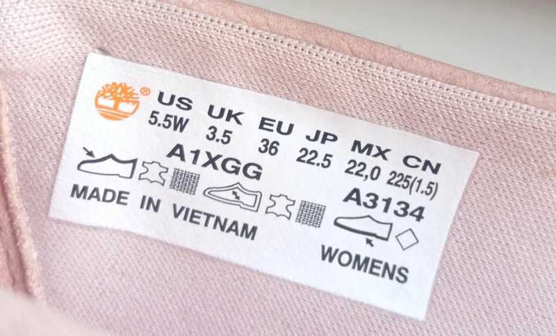 Nowe różowe skórzane baleriny Timberland r. 36