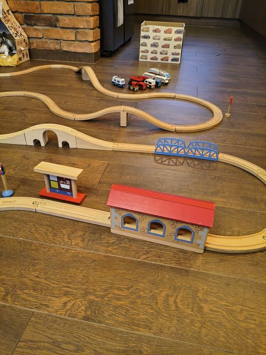 Kolejka drewniana duży zestaw