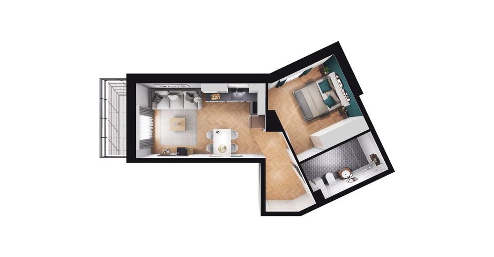 2-pokojowe mieszkanie 36m2 + balkon Bezpośrednio