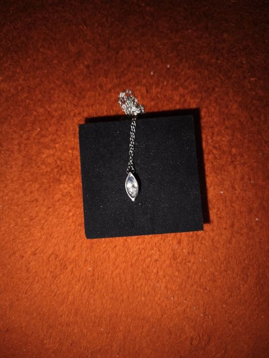 Підвіска з муассанітом 1КТна срібному(925)родійованому ланцюжку 40+5см