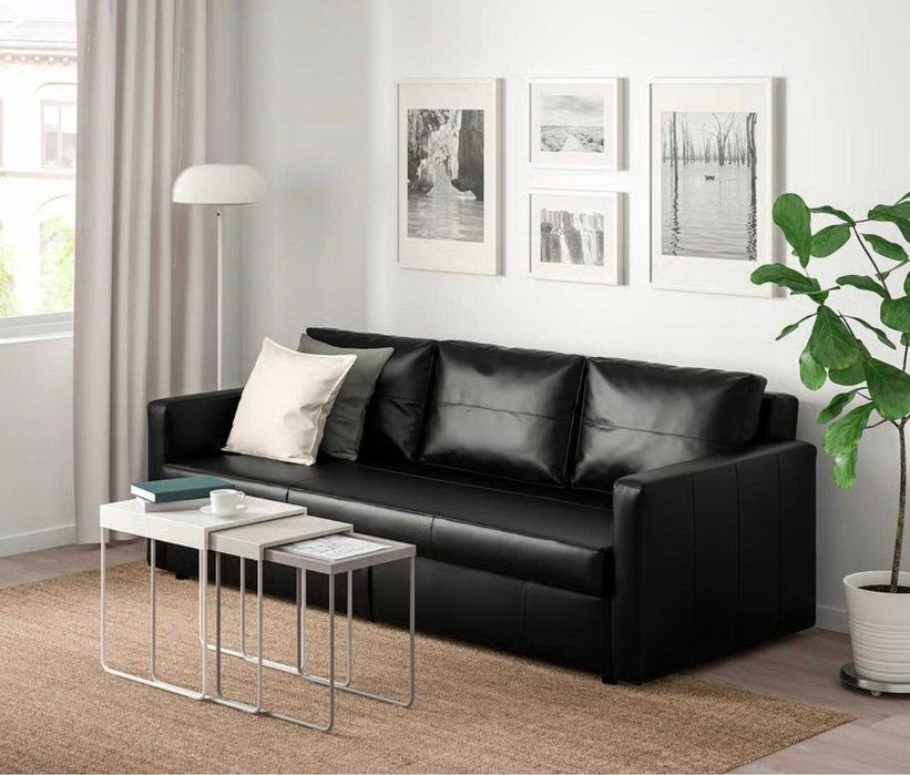 Sofá cama IKEA modelo FRIHETEN como novo, preto. Nunca usado como cama