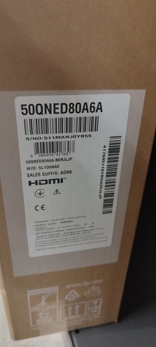 LG 50QNED80A6A 50” QNED 4K Smart TV — НОВИЙ, ЗАПАКОВАНИЙ
Продам новий телевізор LG, модель 50QNED80A6A.
Телевізор повністю новий, у заводській упак