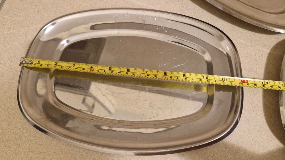 Conjunto de 2 travessas de servir em inox