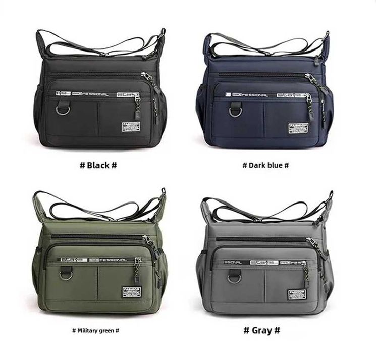 Torba wędkarska mała na ramię, wodoodporny oxford, wojskowa zieleń