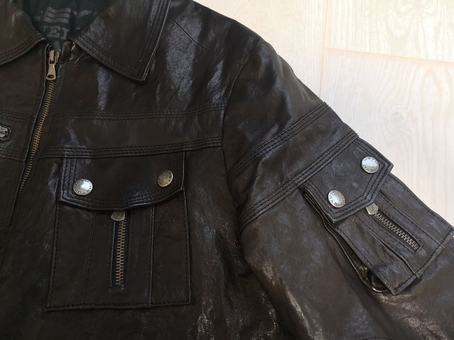 Мужская кожаная куртка HEYU DEVELOPED RAGS New Factern 00756 ITALY