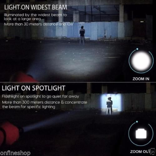 10000 Lumens Military-Grade Focus Flashlight, T6 Cree X800 G70064740117789441122