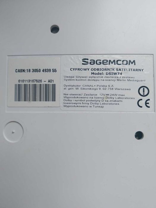 Dekoder  sagecom DSIW74